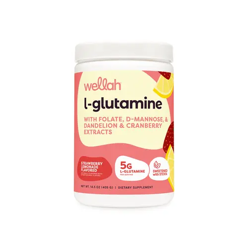 Wellah L-Glutamine | Essential Amino Acid Supplement | 5g L-Glutamine Per Serving |  50 Servings | Gut Health For Women Healthy Gut Probiotics Digestion Vitamin
