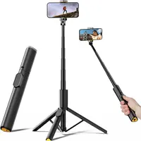 【BackToSchool] Weilisi 60" Phone Tripod, Tripod for iPhone & Portable Selfie Stick Tripod with Remote, Phone Tripod Stand for Video Recording, Travel Tripod for Cell Phone Tripod Compatible with iPhone 15/14/13/Android