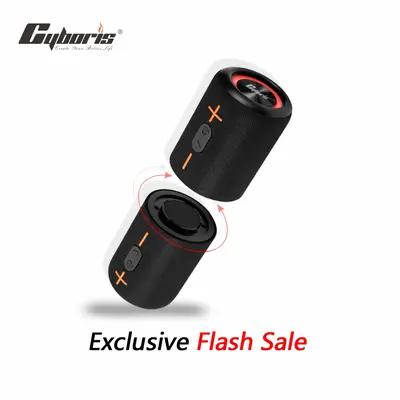 CYBORIS 2-in-1 Wireless Portable Bluetooth Boombox Speaker - 20W Stereo Audio, IPX6 Waterproof, Bluetooth 5.3, Home Theater Surround Sound, Modern Style, Charging Button, USB-C, Transparent Connection, LED Light, for Music Lovers (Birthday Setup)