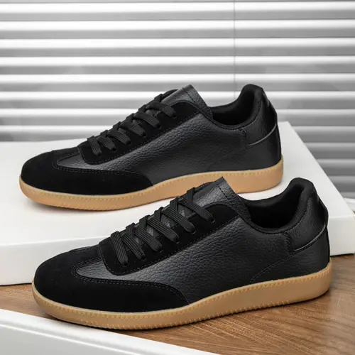 Men's Fashionable Lace Up Sporty Low Top Sneakers, Trendy Sneakers, Casual Comfortable Breathable Skate Shoes, Male All-match Round Toe Shoes for Daily Wear, Sports Shoes, Sneakers Fashion Footwear, Lowtop Casual Sneaker, Stylish Sneaker