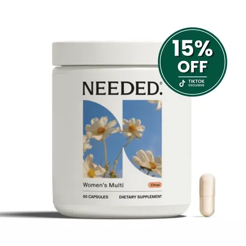 NEEDED. Women's Multi - 90 Capsules (1 Month Supply) - Expertly-Formulated 22 Bioavailable Nutrients - Vitamin D3, B12 & Biotin - Energy Mood Hair Skin & Nails - Immune Health - Third-Party Tested - Fertility & Pregnancy Safe