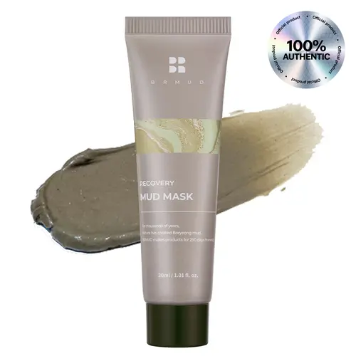 BRMUD Relief Mud Mask - Official Product Korean Hydrating Moisturizing Deep Pore Cleanser Oil Control Wash Off Mud Face Mask (1.01 fl oz)