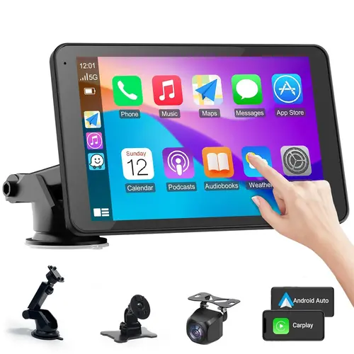 【PASLDA】toolupgrade-2026 Upgraded Wireless CarPlay Screen for Andriod & Iphone : The Ultimate Portable Car Play Adapter for Seamless In-Car Entertainment Car Media Player Car Monitor,car accessories