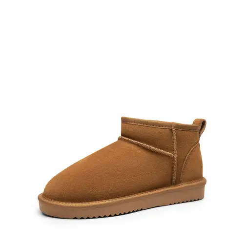 Dream Pairs FuzzyClassic Mini Ankle Snow Boots – Genuine Suede, Water-Resistant, Memory-Foam Slip-On Warmth, Shoe, Footwear, Women, Shoes,shoes for back to school,back to school shoes,sohochic