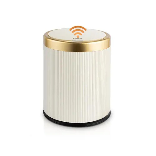 Pukomc Motion Sensor Trash Can with Lid, 3.5 Gallon Touchless Trash Bin, Automatic Waterproof Bathroom Garbage Can, Large Capacity Odor Control Advanced Sensing Technology Stylish Beige summerwins