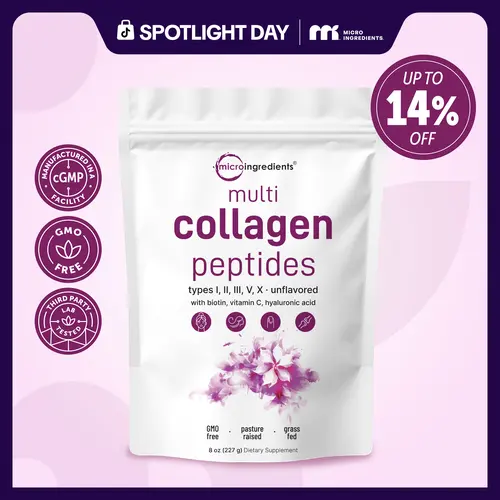 Micro Ingredients Multi Collagen Peptides Powder, 8oz