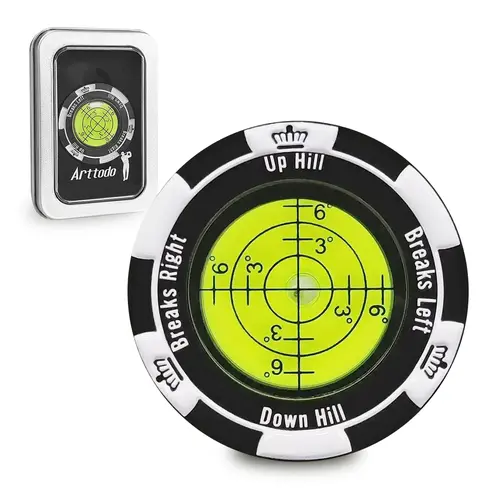 Arttodo Golf Ball Marker, SlopeMaster ProGreen Reader with High Precision Green Reading Aid Golf Accessories