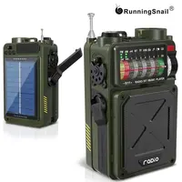 4000mAh NOAA Weather Emergency Radio, AM/FM/WB/SW, Bluetooth, Flashlight, SOS & Solar Power for Hurricane Preparedness & Outdoor Survival Springtok Audio Portable winter storm