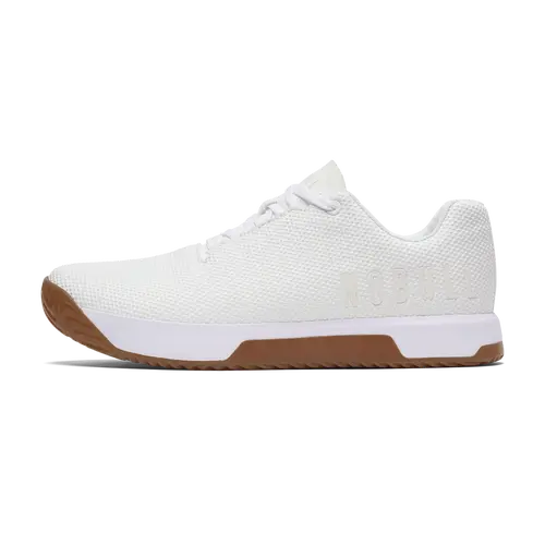 NOBULL Women's Outwork Edge (Impact) Shoe in White Gum - OG Strength Training Shoe, Durable Gym Trainer, Lifting Sneaker