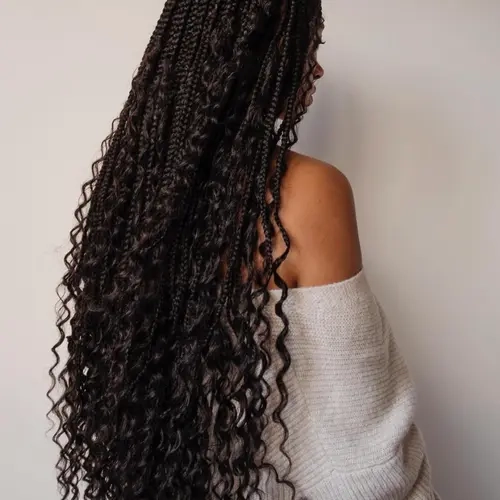 32 Inch Long Deep Wave Braided Lace Wigs for Women, Gorgeous Fashion Fluffy Wigs with Baby Hair Bangs, Bohemian Boho Style Braided Wig, Synthetic Lace Braid Wigs for Party, Daily Use, Synthetic Fiber Wig, Lace Braiding Wig