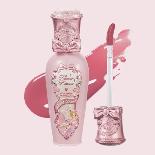 Flower Knows Midsummer Fairytales Collection Coating Lip Lacquer, Hydrating Glossy Finish, Long-Lasting Lip Care with Romantic Fairy Design, Lipgloss, Makeup, Fairy Makeup, #sohochic, Glossy Lips, Oil Control, #sohochic