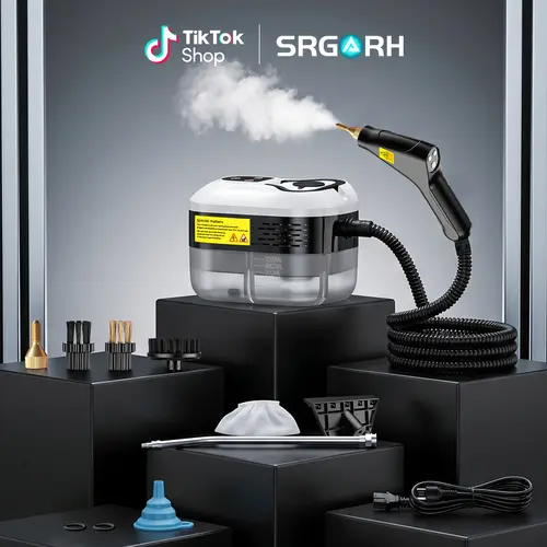 SRGARH Corded Handheld Specialty Power Tool Floor Steamer Machine - 10 Accessories, Adjustable Steam, Fast Heat-Up, Flexible Power Cord, Steam Cleaner for Home Users’ Surface Cleaning, Tiles/Grout/Car Detailing,toolupgrade