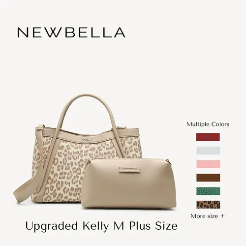NEWBELLA Kelly M Plus 2-Piece PU Leather Tote Set with Pouch and Shoulder Strap for Work and Everyday Carry #sohoch