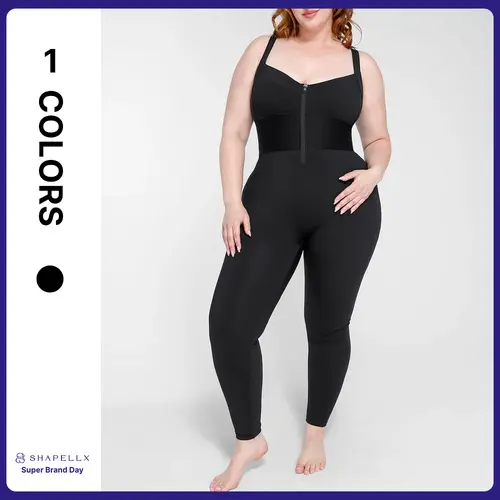 SHAPELLX AirSlim ElasticFuse Waistband Shaping Jumpsuit Shapewear Comfortable Womenswear with Hourglass Figure Enhancement & Adjustable Straps Sales Built In Shaper High Waisted Shapewear