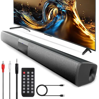 Bluetooth Soundbar Speaker For Smart TV Surround Sound System Wireless Home Theater Sound Bar Audio System with 4 Horns Remote Control Stereo,back to school,back to school haul