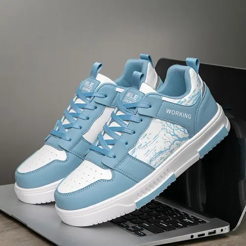 Men's Fashionable Colorblock Patchwork Lace Up Low Top Designer Sneakers, Casual Comfortable Breathable Runner Flat Sporty Running Shoes, Male Round Toe Shoes for Daily Wear, Running Sports Footwear, Trendy Running Shoes