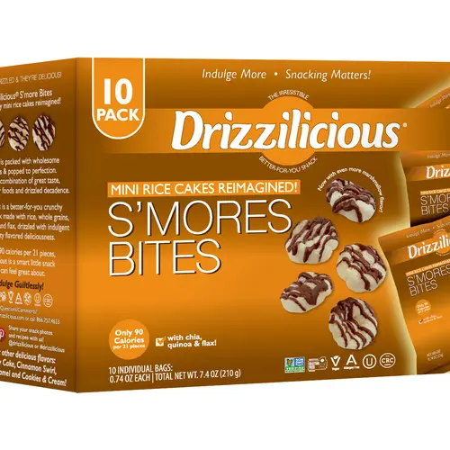 10 Pack - Drizzilicious S'mores Mini Rice Cakes 0.74 oz