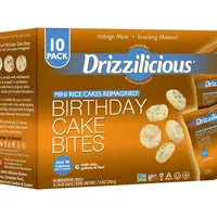 10 Pack - Drizzilicious Birthday Cake Mini Rice Cakes 0.74 oz
