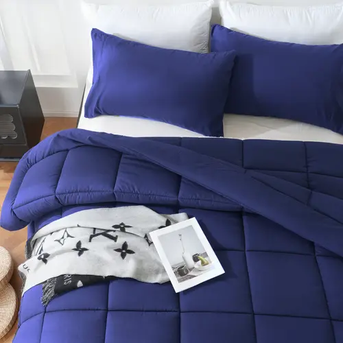 【Sohochic】DOWNCOOL All Seasons 3pcs Light Weight Comforter set with Multi-colors, Quilted Duvet Set with corner tab, Hotel Bedding Comforter Set Machine Washable#sohochic#DealsForYouDays