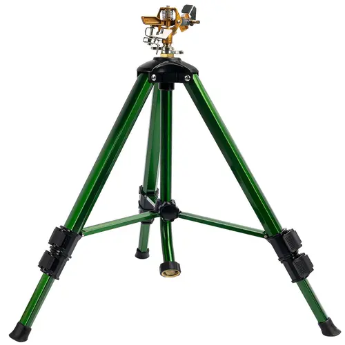 Hourleey Impact Rotating Sprinkler on Tripod Base, Heavy-Duty Outdoor Irrigation Sprayer & Watering Attachment for Yard, Greenhouse, Swimming Pool, 0-360 Degree Large Area Irrigation Tool
