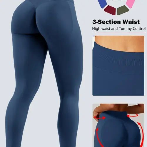 Workout Gym Leggings for Women, Fitness Seamless Sculpt Leggings, Seamless Compression Tummy Control Leggings, Mid Rise Yoga Pants, Hidden Scrunch, Butt Lifting Gym Yoga Pants, Workout Athletic Leggings, Gym Fitness Sportswear, Female Gym Clothes