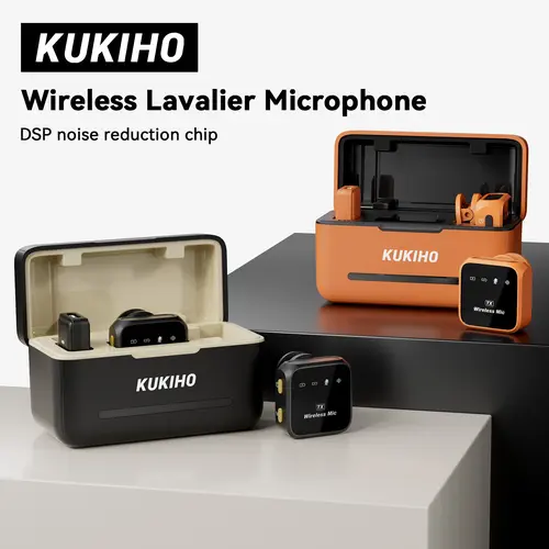 KUKIHO Wireless Lavalier Microphone with Charging Case, Plug-and-Play USB Type-C Mic for iPhone, iPad, Android Smartphones, Streaming Use, Color Box Package, Manufacturer Warranty, Manufacturer Warrenty