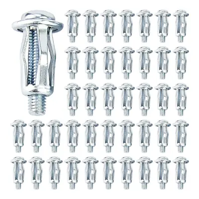 80 PCS Expansion Screw Petal Nut, M4-20, M4-25, M5-25, M6-25 Petal Shape Metal Nut, Jack Nuts with Screws for Installation License Plates, Hollow Wall Iron Skin Line, Billboards (Assortment) (80PCS) toolupgrade