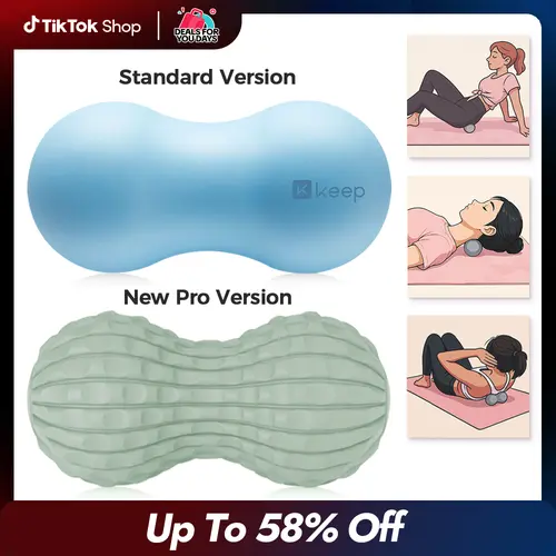 KEEP Peanut Massage Ball, Double Lacrosse Ball Massage Ball Therapy, Trigger Point Deep Tissue Exercise, Back Muscle Foam Roller for Myofascial Release, Body Care gym accessories