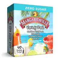 Margaritaville Sugar-Free Pineapple Beach Mocktail Powdered Beverage Mix, 30ct Single-Serve Sticks for Water Hydration, Adults' Drinks