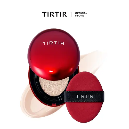 [TIRTIR Official] Mask Fit Red Cushion Foundation Korean Makeup 0.63oz Satin Finish Lightweight Radiant Coverage 40 Shades Range Effortless Application