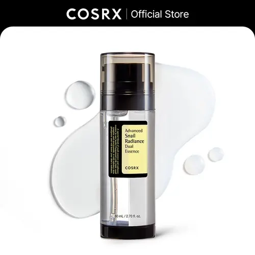 [COSRX Official] Advanced Snail Dual Essence (80ml) - Snail Mucin Cosmetic, Lightweight 2-in-1 Moisturizing Serum for Adults, Hydrates, Boosts Radiance, Repairs Damage, Targets Dullness, Delivers Soft Skin & Dream Face Glow Up, Glowup