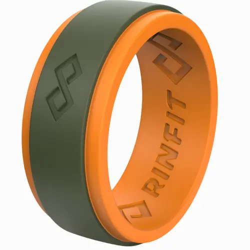 RINFIT Men's Air Infinity Soft Silicone Ring - Comfortable, Durable Wedding Ring for Adults, Unique Finger Jewelry Accessory, Wedding Rings