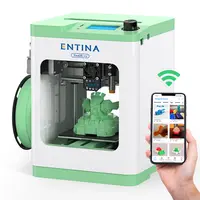 Entina TINA2S Fully Assembled 3D Printer - WiFi Cloud Printing, Auto Leveling, High Precision, High Speed Fan, Spring Steel Build, Unisex for Beginners, Huge Library, DIY Mini for Home/Office, Birthday/Valentine's Day Gift
