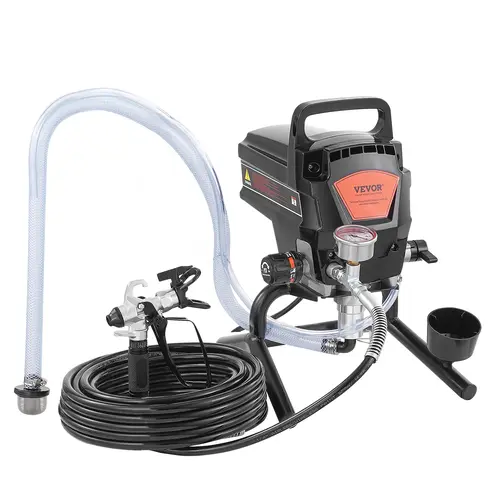 VEVOR 950W Stand Airless Paint Sprayer (Paint Spraying Tool, Power Tools), 3000PSI High-Efficiency Electric Sprayer with Speed Control, Handheld for Interior/Exterior Use, Delivers 3000PSI Even Coat, Home Interior, Detachable Pump Clean,toolupgrade