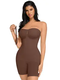 FeelinGirl Strapless Shapewear Bodysuit with Breast Support and Buttocks Lifting - Comfortable Fabric Womenswear Light Basic table Fabric Womenswear Light Basic newarrivals SohoChic