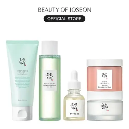 [Beauty of Joseon Official] Combination Skin Routine | Oil-balancing Facial Kit, Exfoliant Pore Minimizing, Brightening, Moisturizing