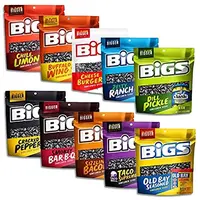 BIGS Sunflower Seeds Variety Pack - 10 Gluten-Free Bags Mix Varies Weekly (May Include Taco, Cheeseburger, Pickle, Old Bay, Pizza, Chili Lime, Bacon, BBQ, Ranch & More) Snack