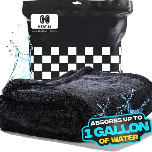 Premium Car Wash Microfiber Drying Towel - 2025 XL 28"x36", Neatly Twisted-Loop, 1300GSM, Fast & Streak-Free Drying, Suitable for Wash Station Tools, Car Detailing Supplies