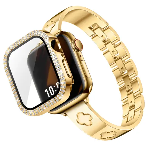 Missair Luxury Band & Protective Cover Case Diamond Compatible with Apple Watch 40/41/44/45/49/42/46mm - Women's Love Series Adjustable Bracelet Strap - Deals for You Days,sohochic