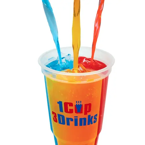 The World’s First Ever 3-Compartment WesCup  Permission to Be Indecisive. Have Fun, Party, and Reuse. Individual Cups Reusable Products