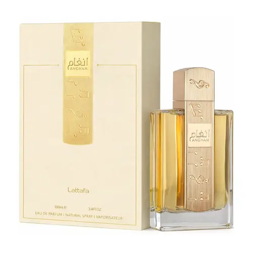 Lattafa Angham Eau De Parfum Spray - Unisex Adult Fragrance, Aromatic Vanilla & Cacao Scent, Amber Musk Base, Perfume for Women, 3.4 fl. oz. (3.0 to 5.9 fl. oz. Range), Single Item