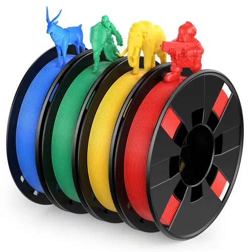 Entina Polylactic Acid (PLA) Filament 3D Printing Supplies, 1.75 mm Printing Material, 4 x 200g Mini Spools Bundle for 3D Printers, ±0.02 mm Dimensional Accuracy, Clog-Free, Tangle-Free, Not for 1kg Spool AMS/Multi-Color Systems,sohochic