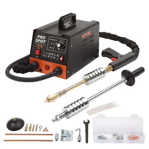 【toolupgrade】VEVOR Stud Welder Dent Repair Kit 3KW Spot Welder Dent Puller with 6 Welding ModesAuto Body Spot Welding Dent Puller Machine & 16 Types of Welding Accessories for CarTruckMotorcycle Dent Repair,father'sdaygifts