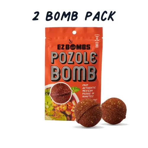 EZ BOMBS 2-Pack Authentic Mexican Pozole Soup Seasoning with Garlic, Mexican Recipe Flavor for Home Cooking (Pork, Chicken, Vegetarian) - Compatible with Instant Pot, Slow Cooker, Stove Top - Salt