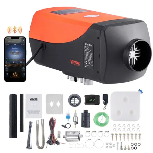 【Back To School】VEVOR Diesel Air Heater, Various specifications, Separated Portable Parking Heater with or without Bluetooth App and LCD, Fast Heating Low Noise, Diesel Heater for Truck RV Trailer, Remote Control,toolupgrade