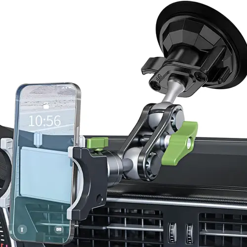 JOYTUTUS Adjustable Auto Phone Holder - Suction Dashboard Mount with Extension Arm, 360° Rotating Universal Ball Head, Vibration Damping, Strong Heat-Resistant Cup, Easy Installation, Buses/Desks Use, Cars Accessories,toolupgrade