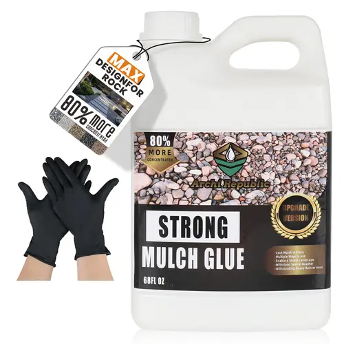 Archi Republic 68oz Liquid Heavy-Duty Extra Strong Adhesive Waterproof All Seasons Glue Seal, Non-Toxic Concentrated Adhesive for Locking Mulch, Rock Surfaces, Stone Projects, Stable Garden Landscape