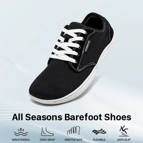 HOBIBEAR Women's Wide Minimalist Barefoot Sneakers - 0 Drop Sole, Breathable Knitted Upper, Wear-Resistant Rubber Sole, Outdoorfun Shoes for Gym-Trail Use, Casual Water Sports Women's Barefoot Shoes,sohochic