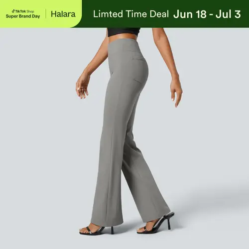 Halara Flex™ High Waisted Back Side Pocket Slight Flare Work Pants