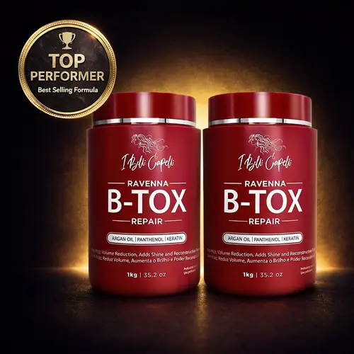 I Belli Capelli Ravenna B-tox Argan Oil Hydrating Hair Mask Kit - Ultra-Nutritive Keratin Blend for Adults, All Hair Types, Hydrated, Smoothing, Repair, Anti-Frizz (2x1kg/2x35.02 oz)